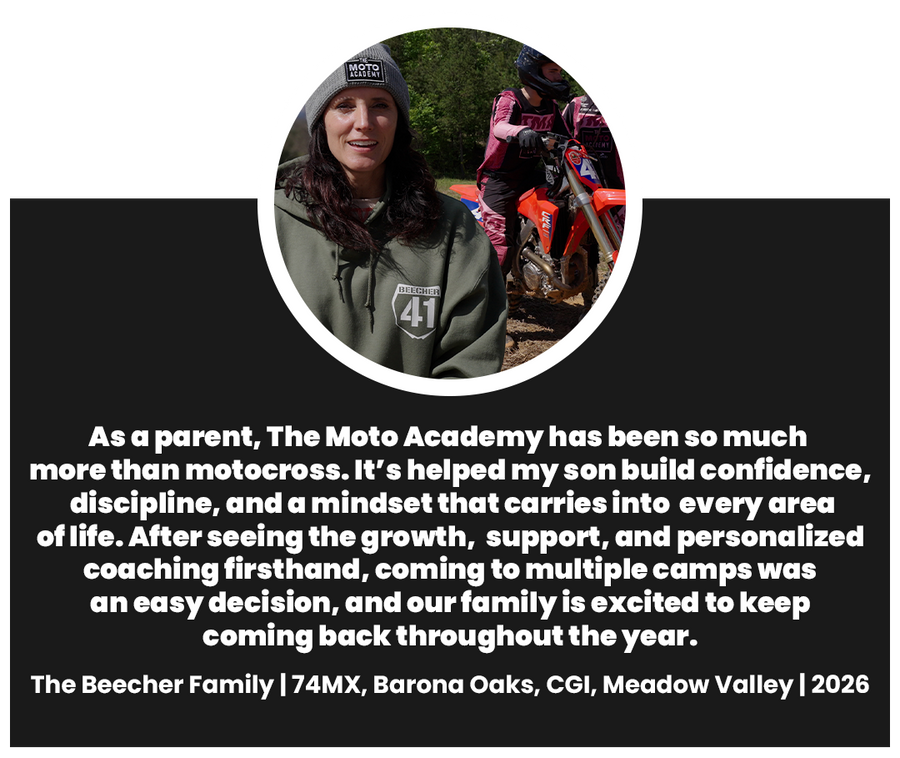 Testimonial from The Beecher Family — 74MX, Barona Oaks, CGI, Meadow Valley, 2026.