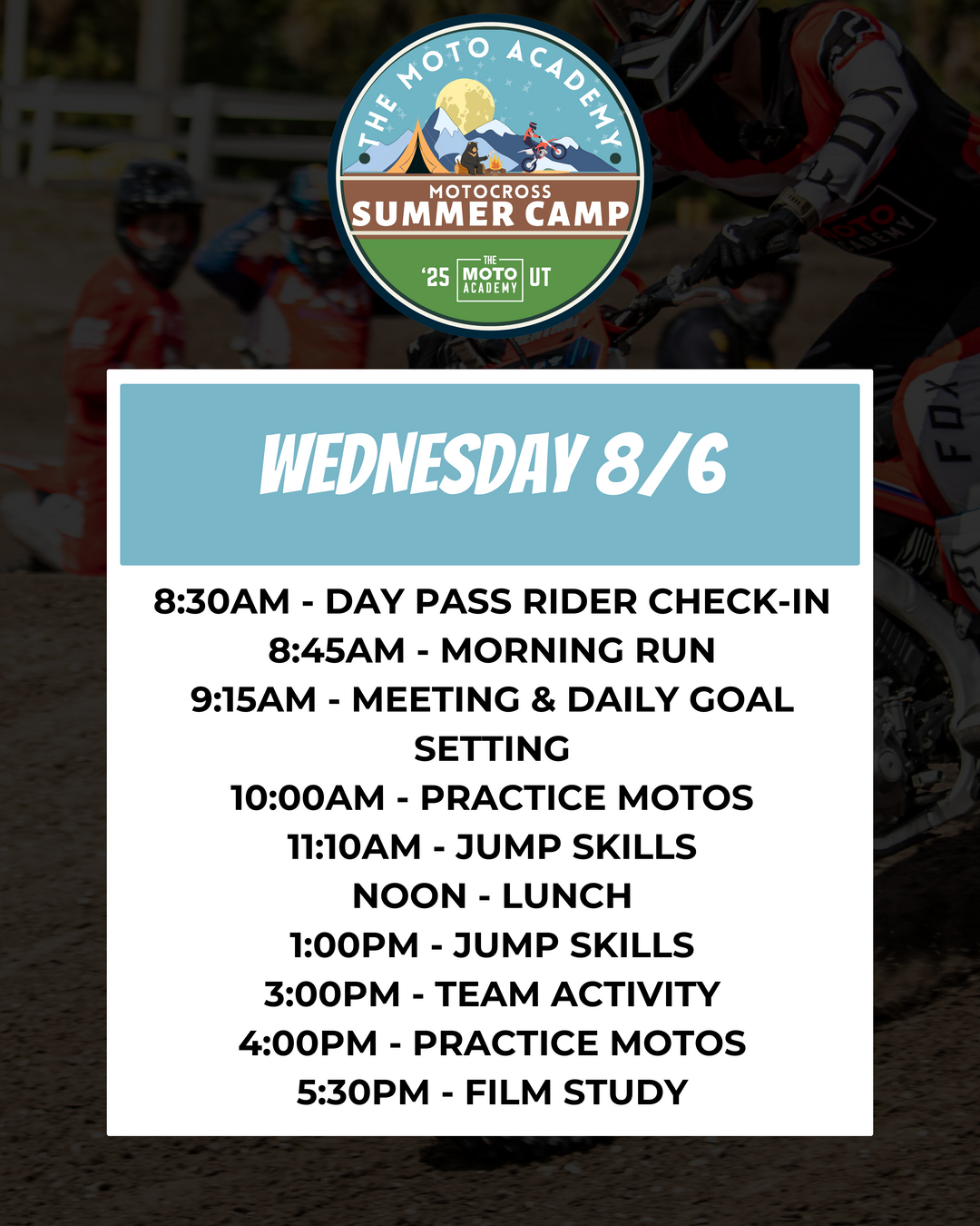 Aug. 4th-8th | Jordan River OHV State Park Summer Camp | Salt Lake City, UT