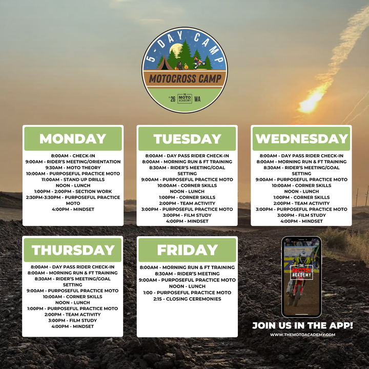 April 6th-10th, 2026 | Airway Heights MX 5 Day Camp | Airway Heights, WA