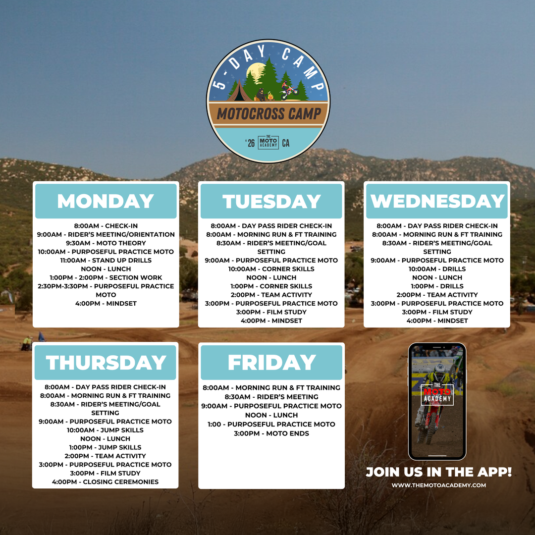 February 16th-20th, 2026 | Barona Oaks MX 5 Day Camp | Lakeside, CA