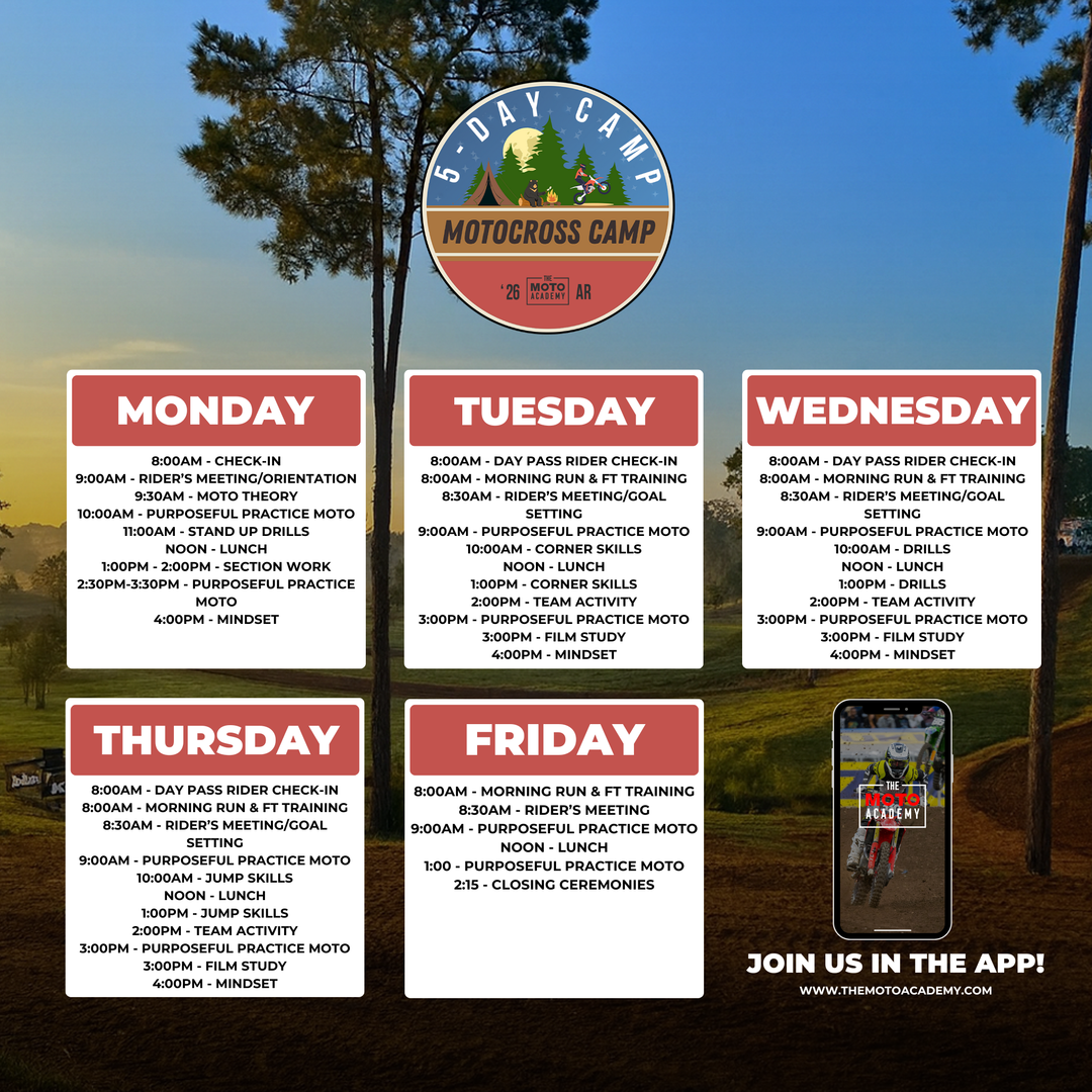 June 1st-5th, 2026 | Deer Creek MX 5 Day Camp | Sheridan, AR