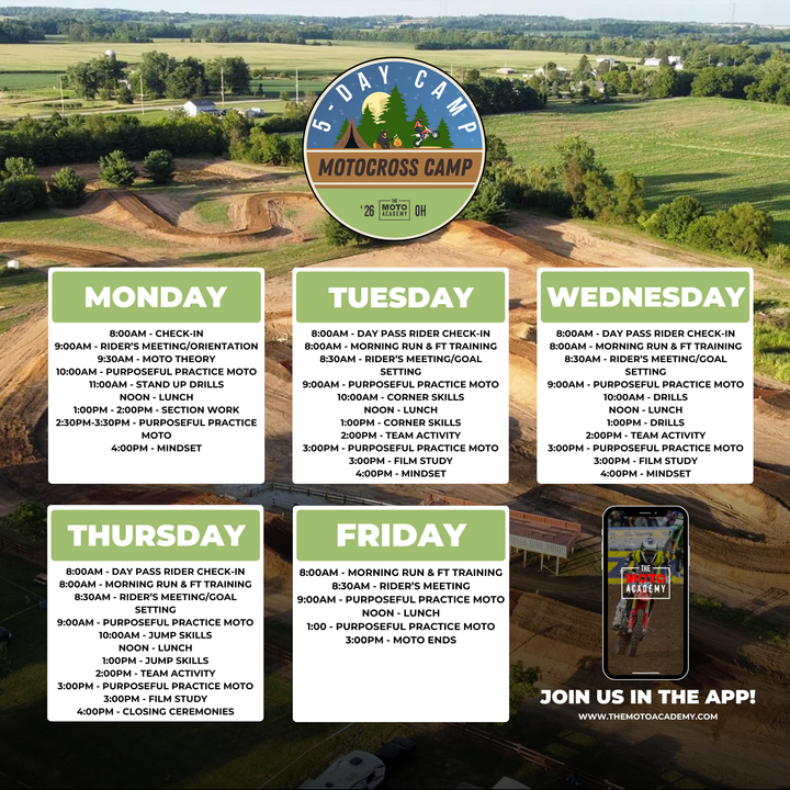 May 18th-22nd, 2026 | East Fork MX 5 Day Camp | New Vienna, OH