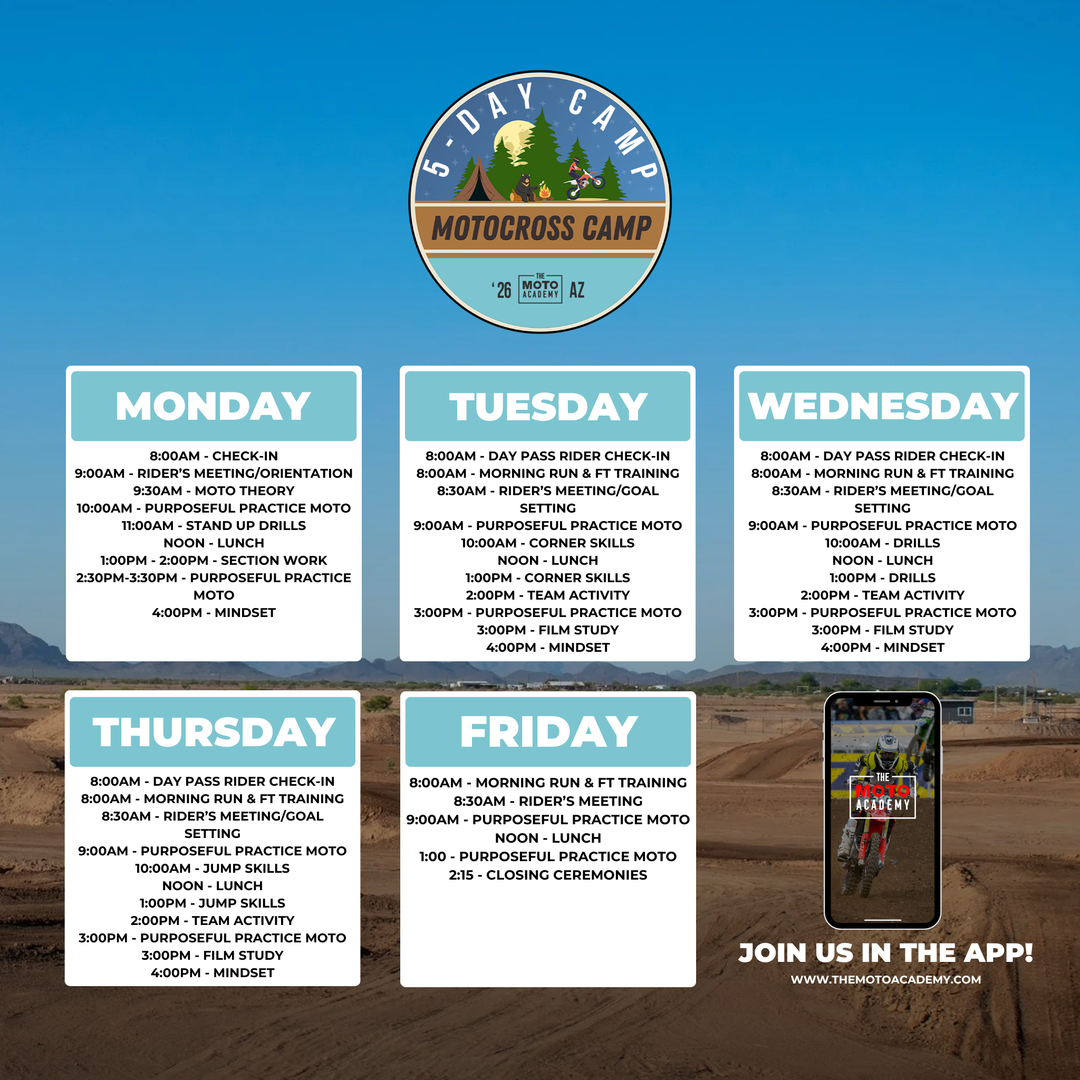 February 2nd-6th, 2026 | Motoland MX Park 5 Day Camp | Casa Grande, AZ