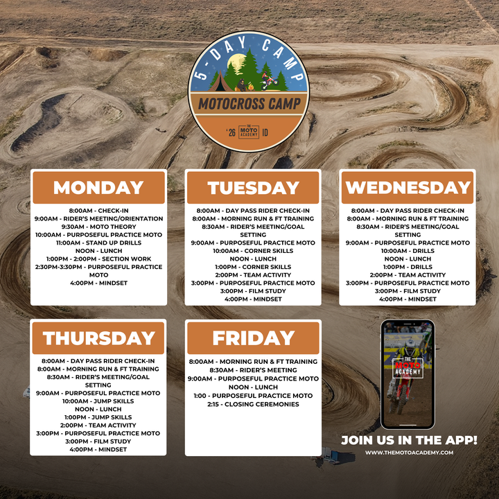 September 21st-25th, 2026 | Skyline MX Park 5 Day Camp | Kuna, ID