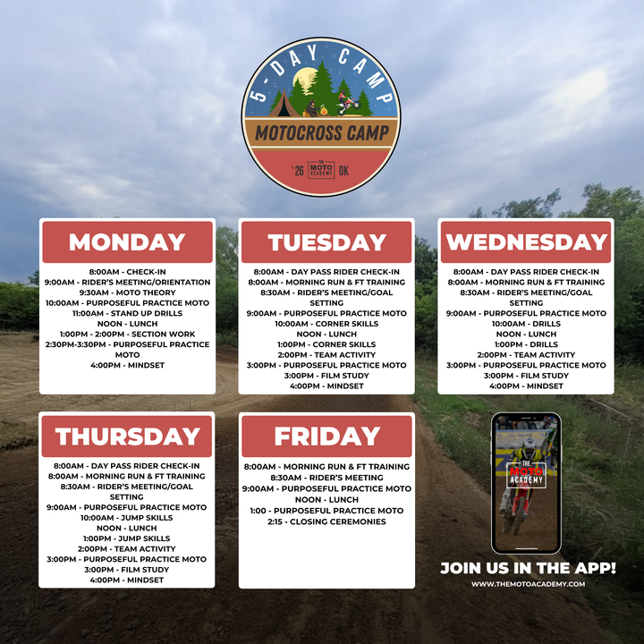 July 27th- 31st, 2026 | Tulsa MX 5 Day Camp | Tulsa, OK